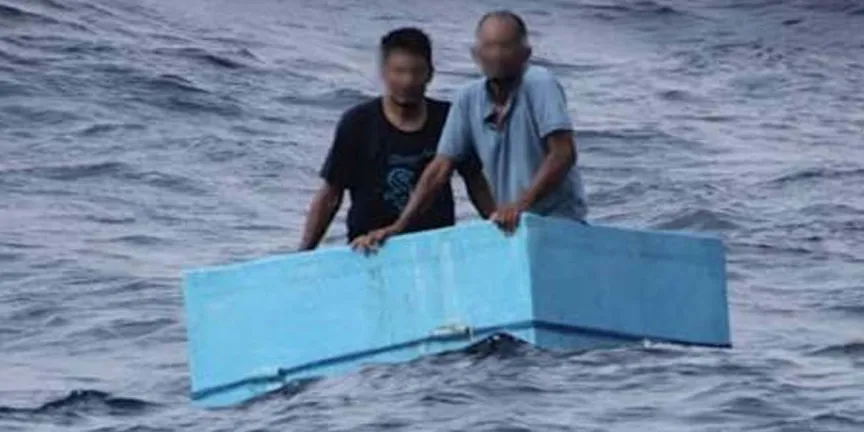 Dos pescadores sobreviven cinco días sobre una hielera en Chiapas