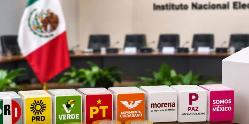 INE proyecta 10 mil 842 mdp para partidos en 2027: Morena recibiría la mayor bolsa