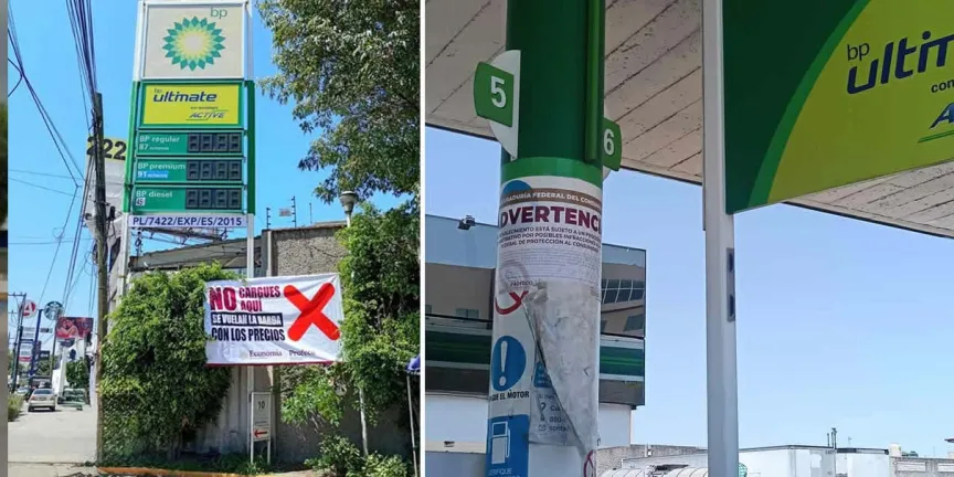 Profeco pone “tache” a gasolinera de Puebla por vender caro el diésel